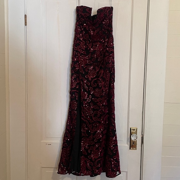 Dress the Population Fernanda Sequin Mermaid Strapless Dress size Medium - Picture 6 of 15